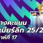 ตารางคะแนนพรีเมียร์ลีก อังกฤษ 2025/26 หลังการแข่งขันนัดที่ 17