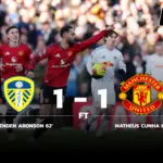 ผลบอล ลีดส์ ยูไนเต็ด 1-1 แมนยูไนเต็ด : ผีแดงคืนชีพ รั้งอันดับ 5 ในตาราง