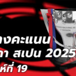 ตารางคะแนนลาลีกา สเปน นัดที่ 19