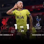 ผลบอล ลิเวอร์พูล 1-1 สเปอร์ส : “ริชาร์ลิซอน” ทำแสบตีเจ๊าท้ายเกม