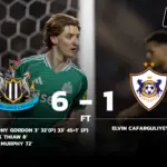ผลบอล นิวคาสเซิ่ล 6-1 คาราบัก : “กอร์ดอน” ร่างทองบุกโหดถล่มยับ