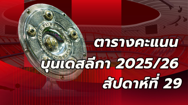 ตารางคะแนนบุนเดสลีกา นัดที่29