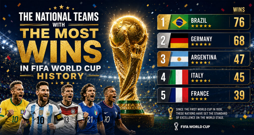 The National Teams With The Most Wins In FIFA World Cup History