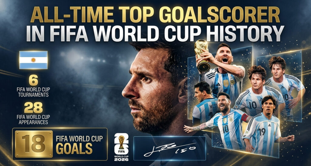Lionel Messi at World Cup all-time top scorer
