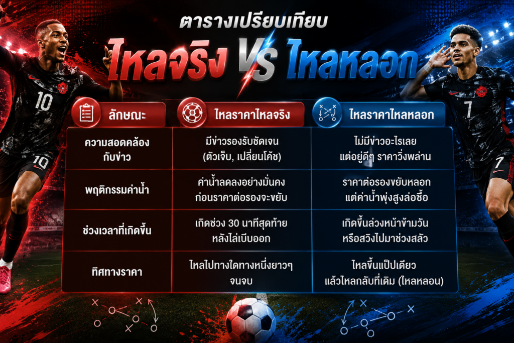ไหลจริง VS ไหลหลอก