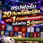 สรุปฟอร์ม 20 ทีมพรีเมียร์ลีก